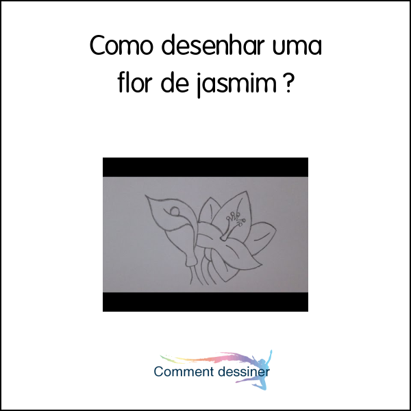 Como desenhar uma flor de jasmim